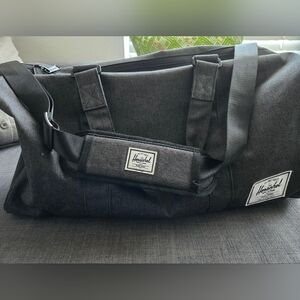 Herschel Supply Company Charcoal Duffel Bag W/Shoe Storage Compartment